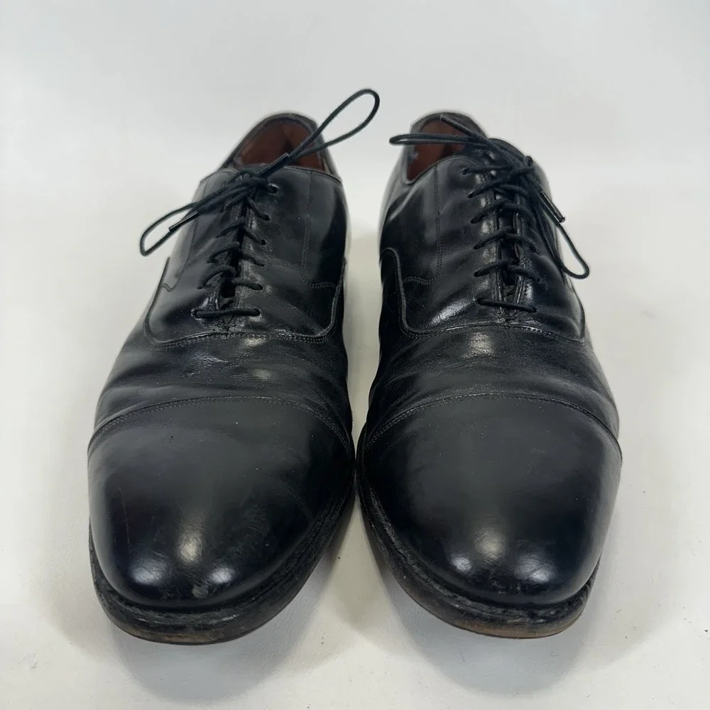Johnston & Murphy Optima Oxford Cap Toe‎ Black Leather Dress Shoes 11.5 C/A